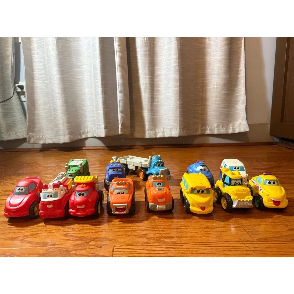 HASBRO Tonka Chuck And Friends Soft Mini Chunky Cars & Truck, Lot Of 13 Vehicles